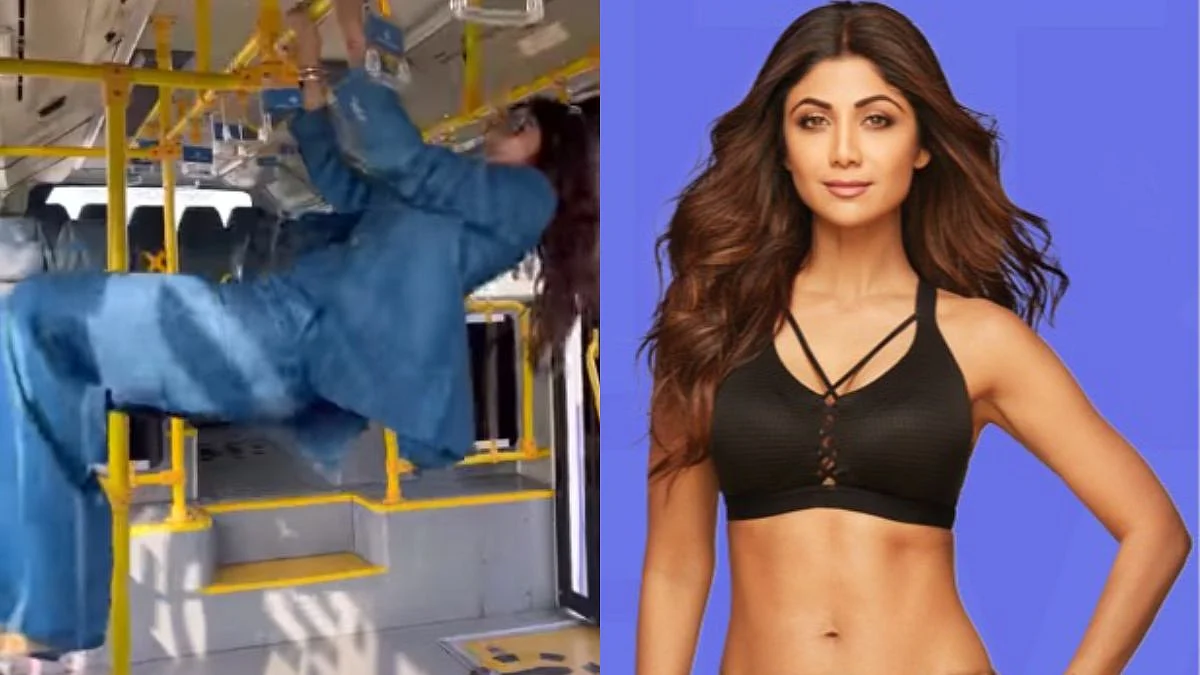 Video : बसलाच बनवलं जीम; धावत्या बसमध्ये शिल्पाचं वर्कआऊट, चाहते म्हणाले...