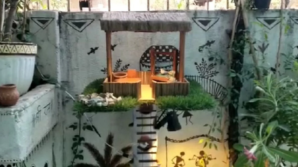घराच्या छतावर फुलवली आकर्षक बाग; टाकाऊ वस्तूचा वापर करत आकर्षक सजावट