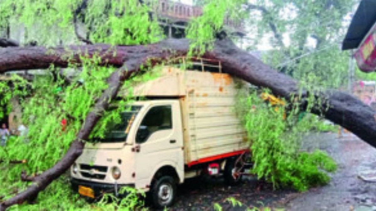 चाळीसगाव शहर परिसरात वादळाचा तडाखा