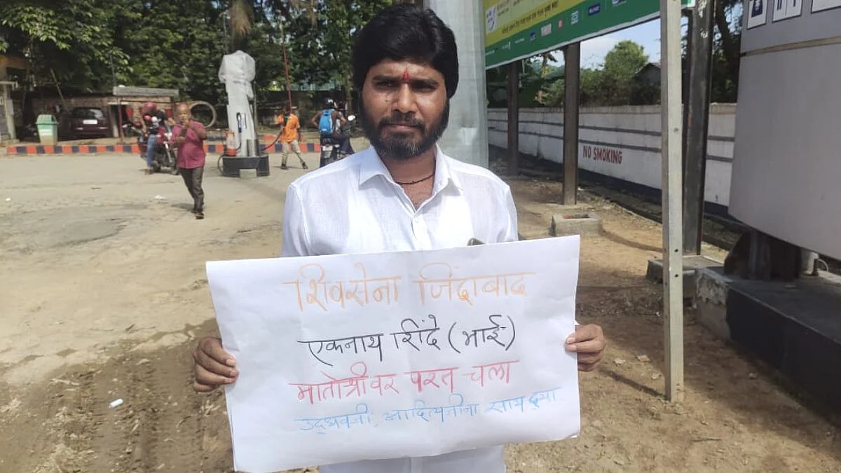 "भाई मातोश्रीवर परत चला!" साताऱ्याचा शिवसैनिक पोहोचला थेट शिंदे थांबलेल्या हॉटेलबाहेर