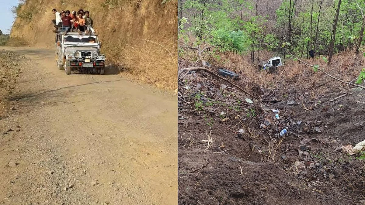 भीषण अपघात! प्रवाशांना घेऊन निघालेली जीप ५० फूट खोल दरीत कोसळली
