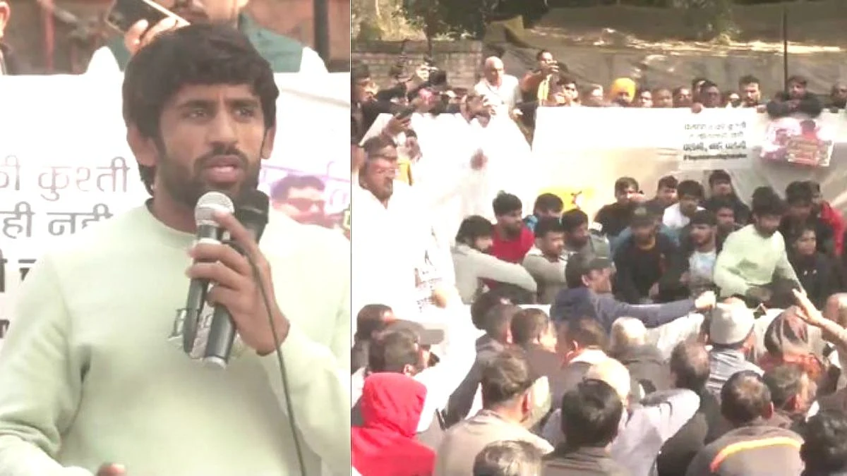 Wrestlers Protest At Delhi