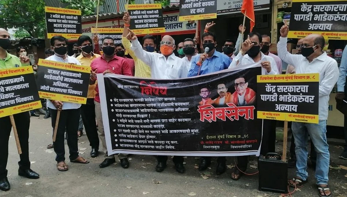 आदर्श घर भाडेकरू कायद्याविरोधात शिवसेना रस्त्यावर !