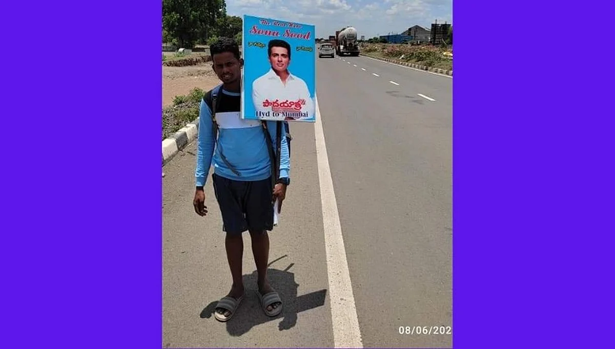 सोनू सूदला भेटण्यासाठी चाहत्याची ३०० किलोमीटर पायी वारी !