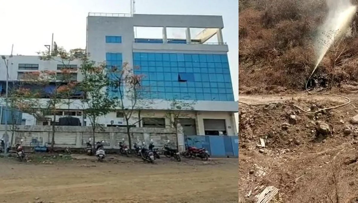 रासायनिक सांडपाण्याची डोंगरावर फवारणी ! कंपनीच्या मालकावर गुन्हा दाखल