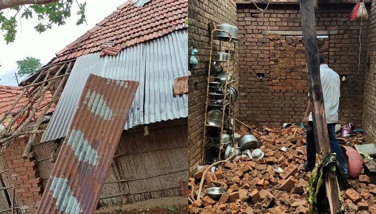 तौक्ते चक्रीवादळाचा दुर्गाम भागाला फटका: कर्जत तालुक्यातील फळबागे आणि घरांचे नुकसान