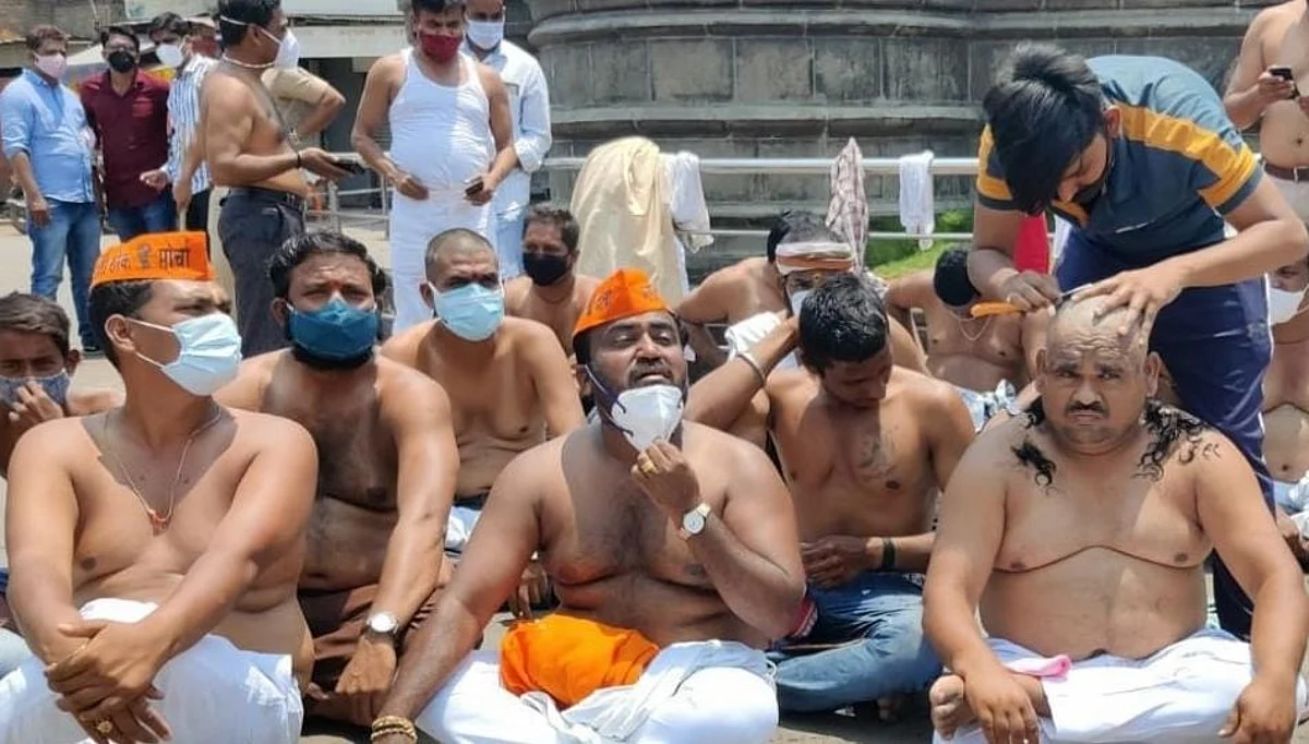 पंढरपुरात मराठा क्रांती ठोक मोर्चाचे आंदोलन, मंत्र्यांचा गाडया फोडण्याचा इशारा ( पहा व्हिडिओ )