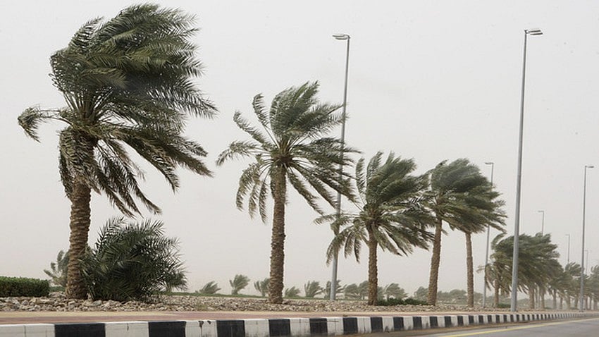 الأرصاد": يستمر نشاط الرياح السطحية المثيرة للأتربة والغبار تحد من مدى الرؤية الأفقية هذه المناطق