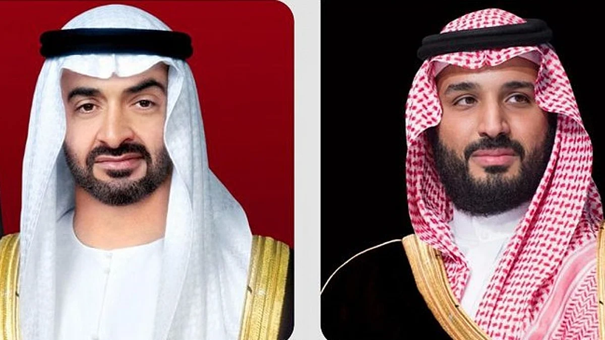 ولي العهد يعزي "محمد بن زايد" و"طحنون بن زايد" في وفاة رئيس الإمارات