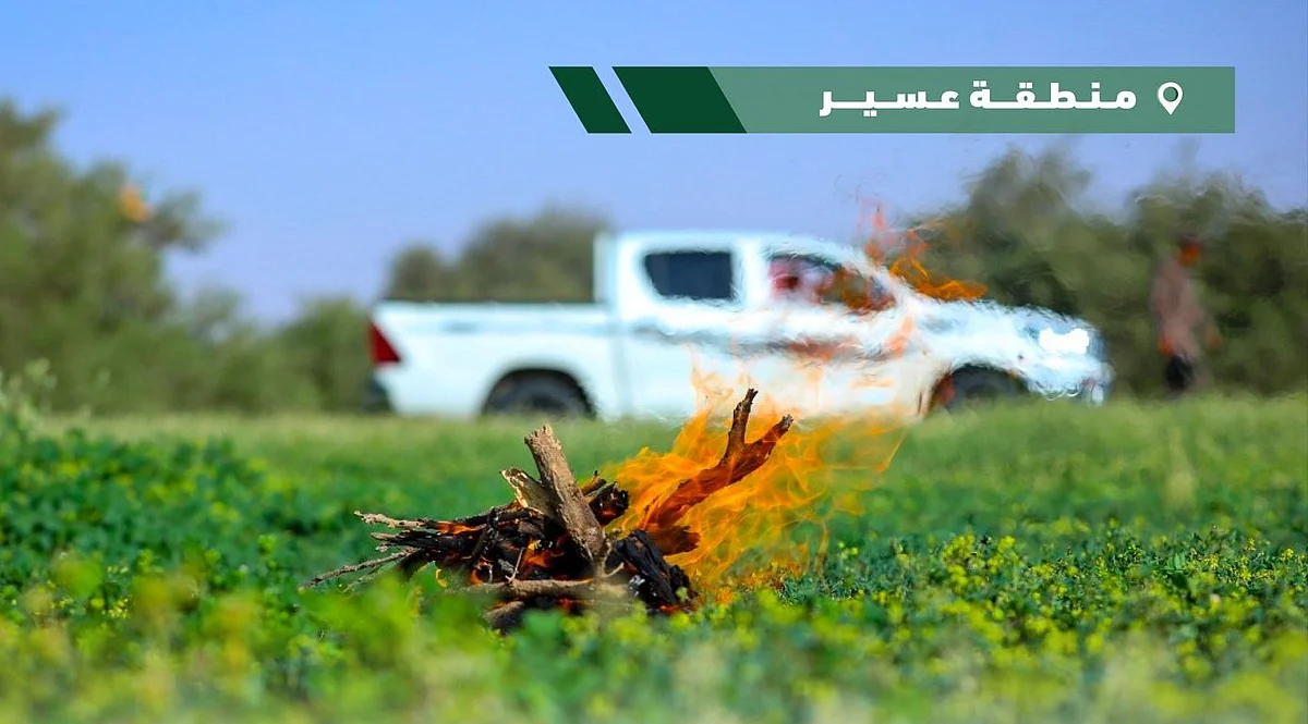 "الأمن البيئي" يضبط (6) مخالفين لنظام البيئة لإشعالهم النار في متنزه السودة بعسير
