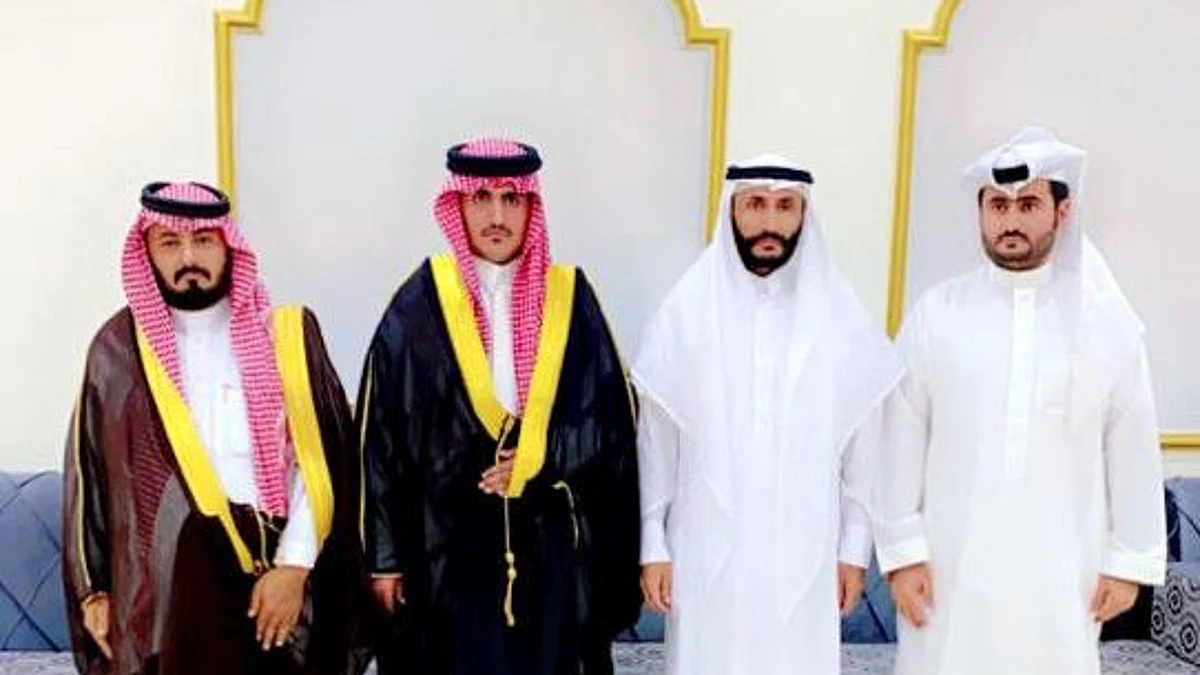 "بندر آل زاهر" يحتفل بزواجه في تثليث