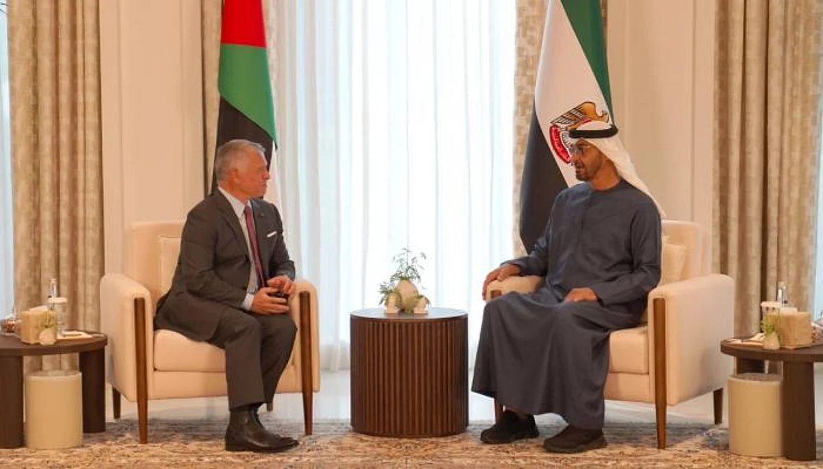 الرئيس الإماراتي وملك الأردن يبحثان مسارات التعاون بين البلدين