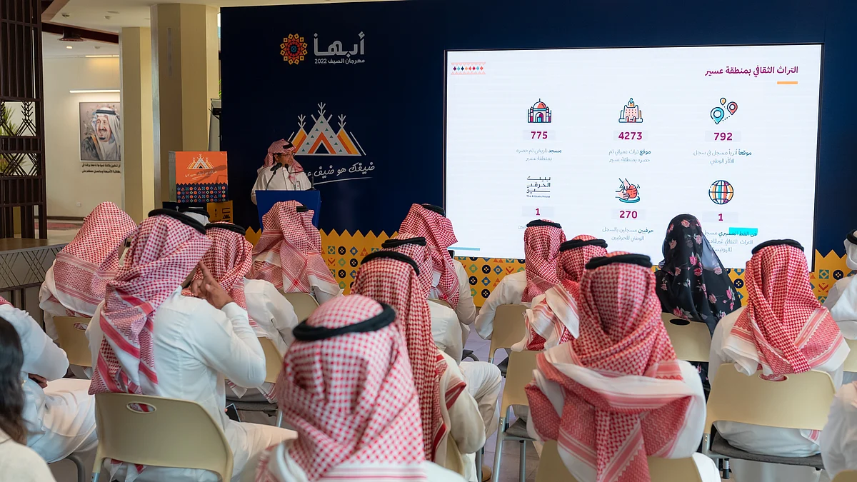 جانب من استعراض فعاليات مهرجان عسير 2022