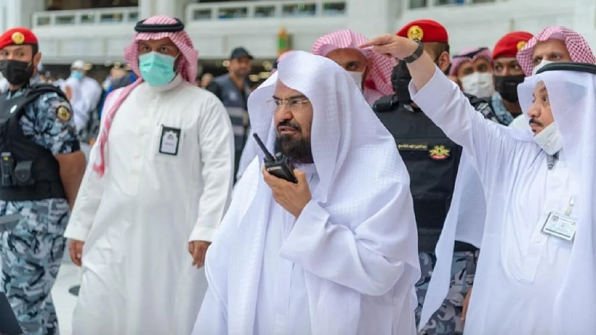 الشيخ عبدالرحمن السديس يودع الحجاج