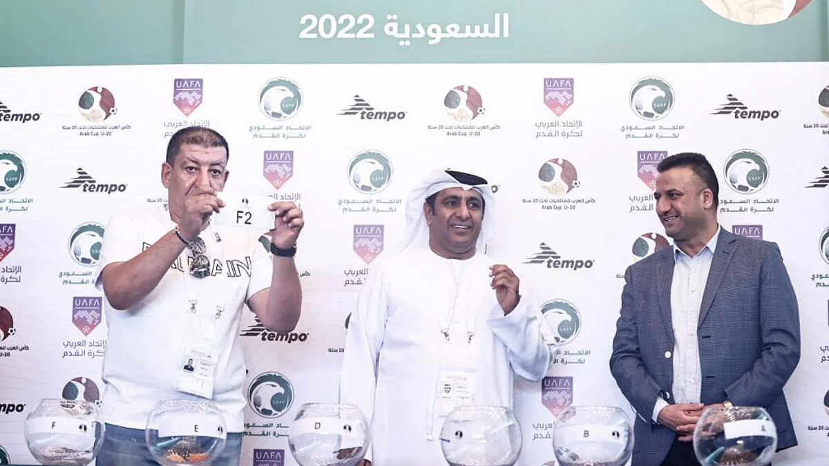 جانب من قرعة بطولة كأس العرب للمنتخبات تحت 20 عام