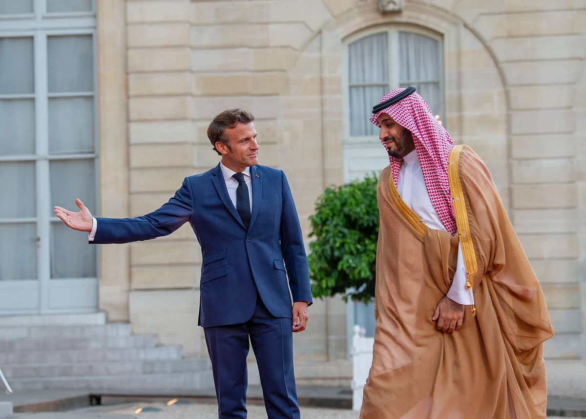الرئيس الفرنسي يستقبل ولي العهد
