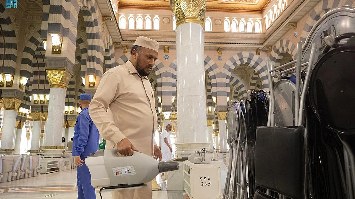 المسجد النبوي يستعد لاستقبال الحجاج المتعجِّلين