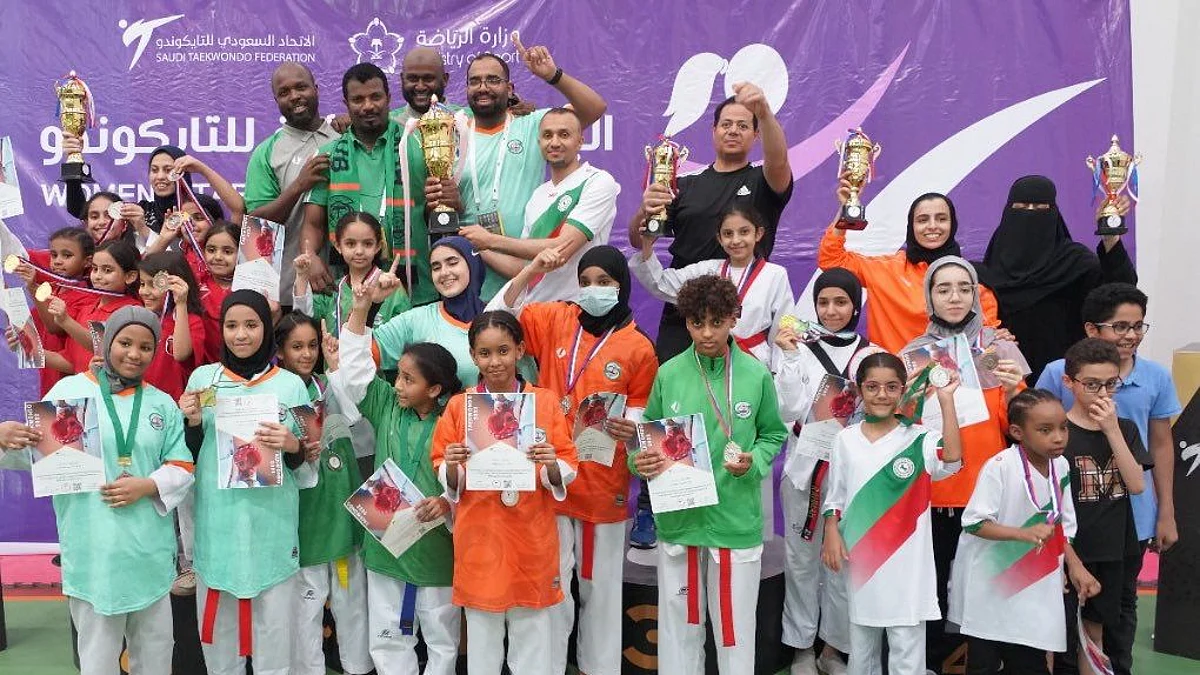 النور يحقّق كأس البطولة النسائية للتايكوندو والرياض وصيفًا للبطل
