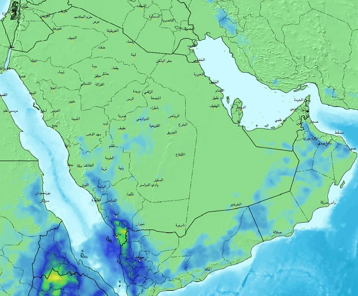 أمطار متفاوتة