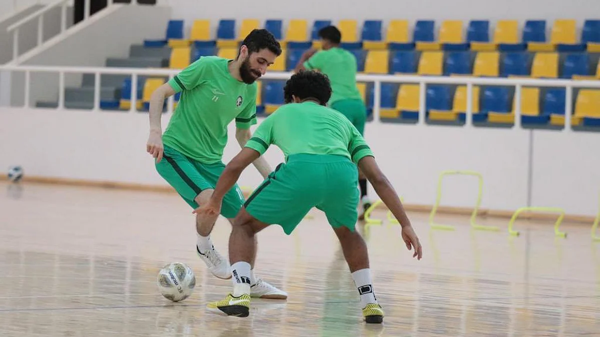 جانب من تدريبات المنتخب السعودي الأول لكرة قدم الصالات