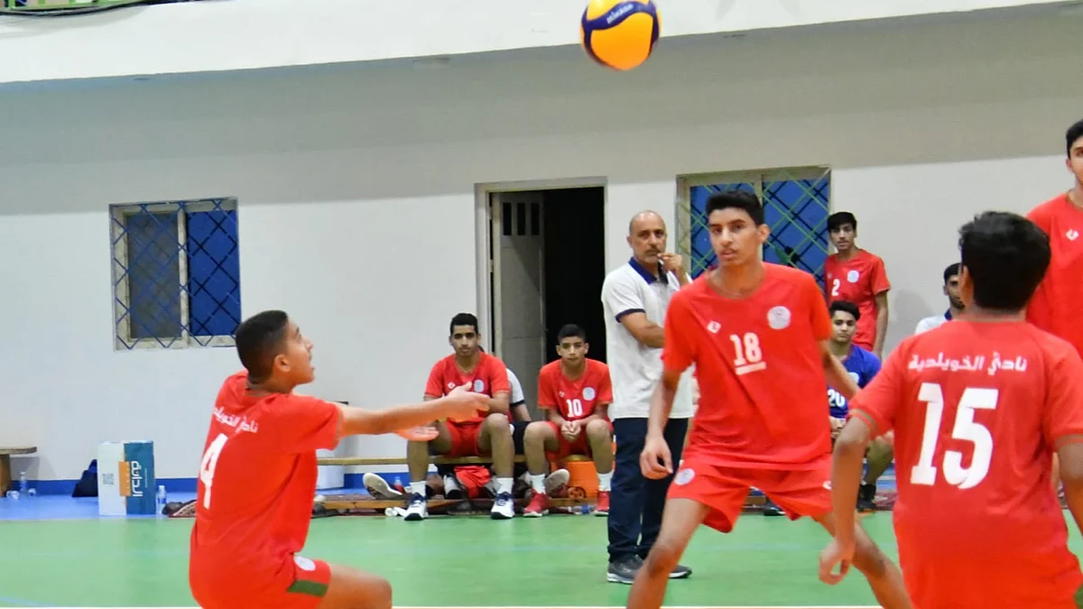 جانب من منافسات دوري الناشئين للكرة الطائرة