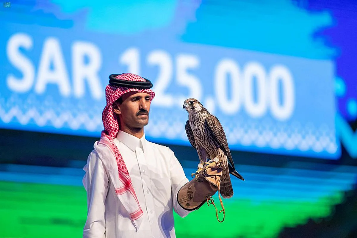 في ليلته الثانية.. بَيْع فرخ شاهين بـ125 ألف ريال بمزاد "الصقور السعودي"