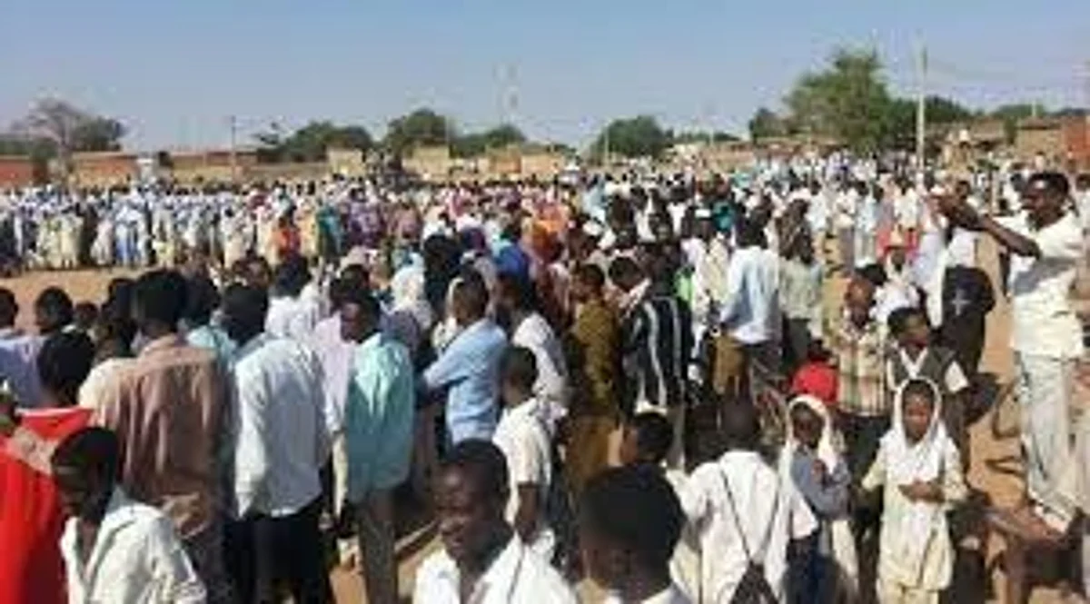 تجمعات في مدينة لقاوة بولاية غرب كردفان في السودان
