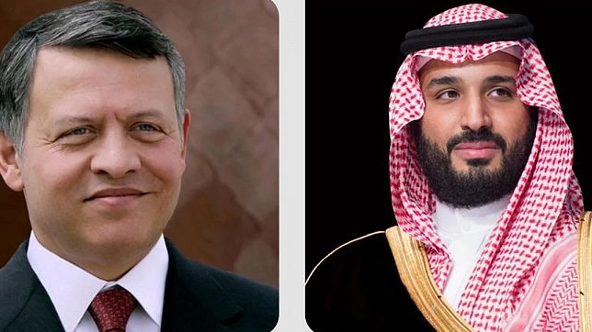 ولي العهد الأمير محمد بن سلمان وملك الأردن عبدالله الثاني ابن الحسين