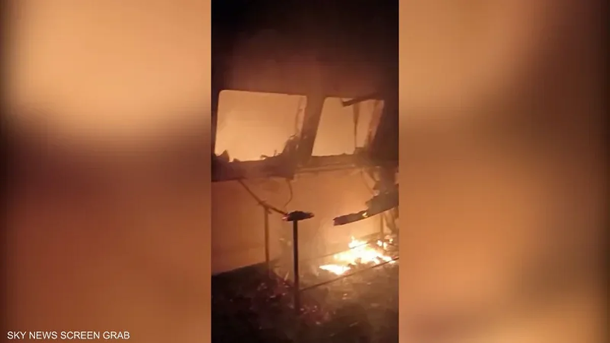 فيديو.. صاروخ يصيب سفينة تركية في ميناء خيرسون جنوب أوكرانيا
