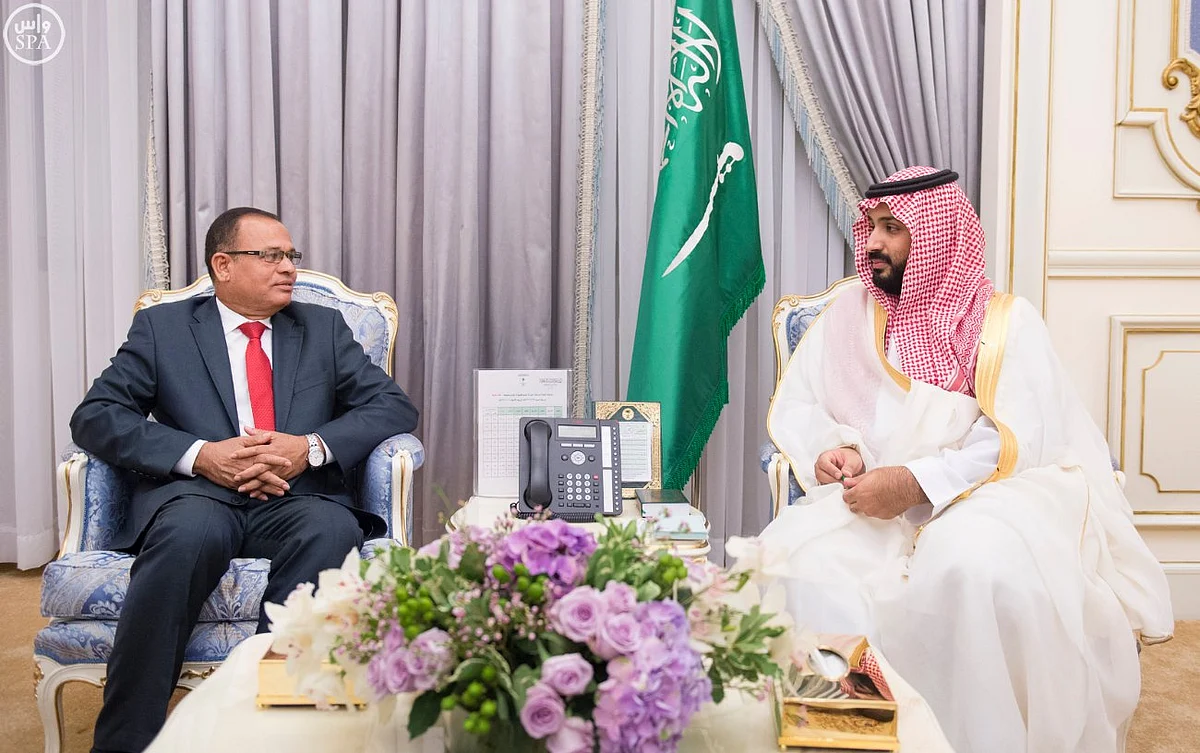 ولي ولي العهد يستقبل وزير الدفاع المالديفي