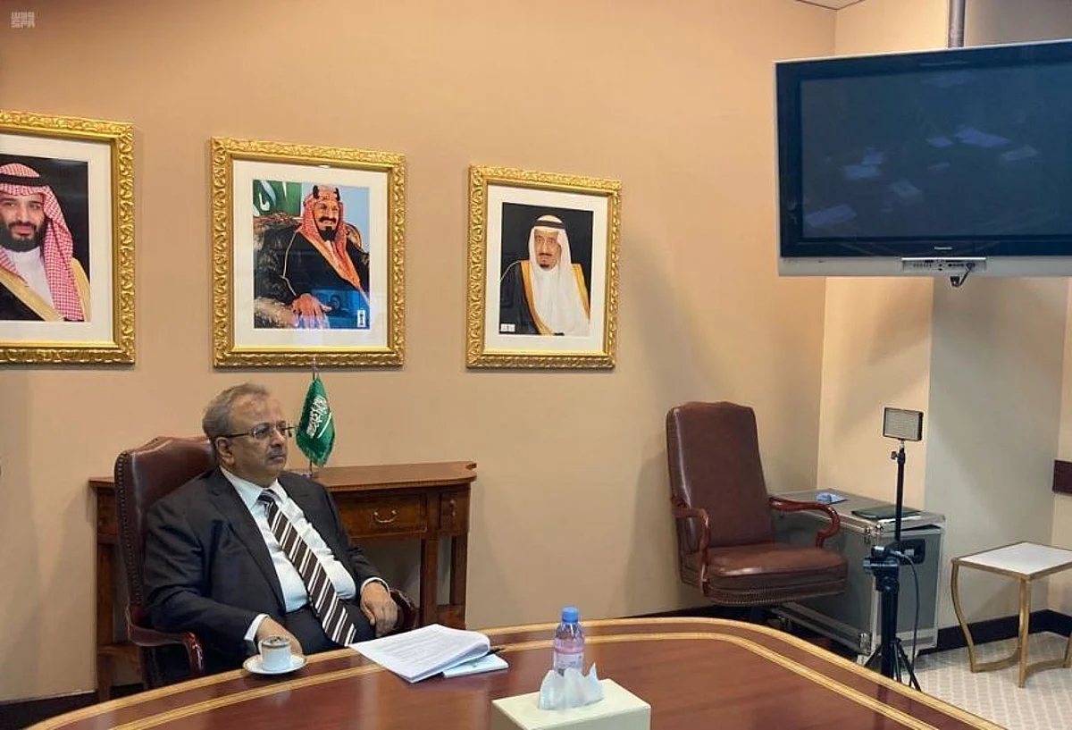 "المعلمي" يشارك في الاجتماع الافتراضي حول الإجراءات المتبعة لاتخاذ قرارات أممية خلال جائحة كورونا