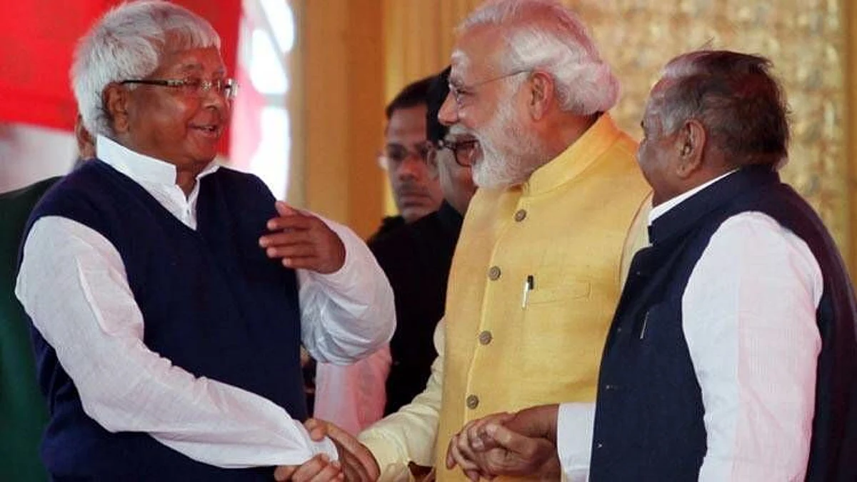 Lalu Prasad Yadav and Narendra Modi