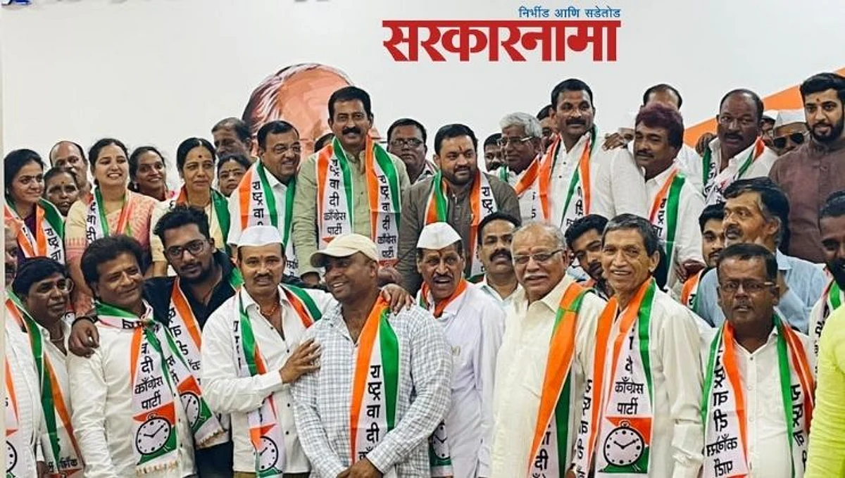 आमदार शेळकेंचा काँग्रेसला धक्का : माजी उपनगराध्यक्षांसह पदाधिकाऱ्यांचा राष्ट्रवादीत प्रवेश