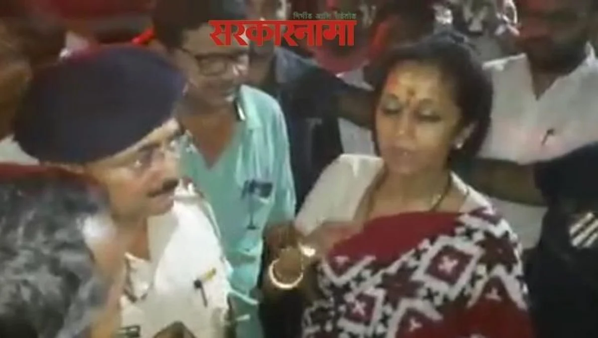 सुप्रिया सुळे यांना पंढरपुरात ब्राह्मण समाजाकडून घातला घेराव