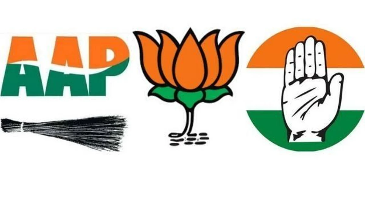 AAP, BJP and Congress