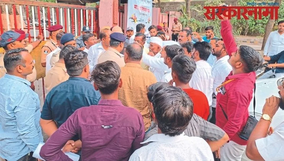 नितीन राऊत दौरा; सरोज अहिरेंची ३ तास वेटींग; आमदार खोसकरांना गेटवरच रोखले!