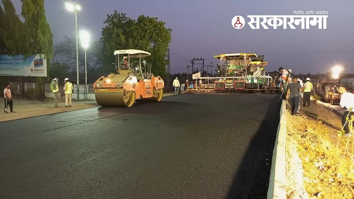 अमरावती-अकोला राष्ट्रीय महामार्ग : पहिल्या दिवशी ८ किलोमीटरचा टप्पा पार...