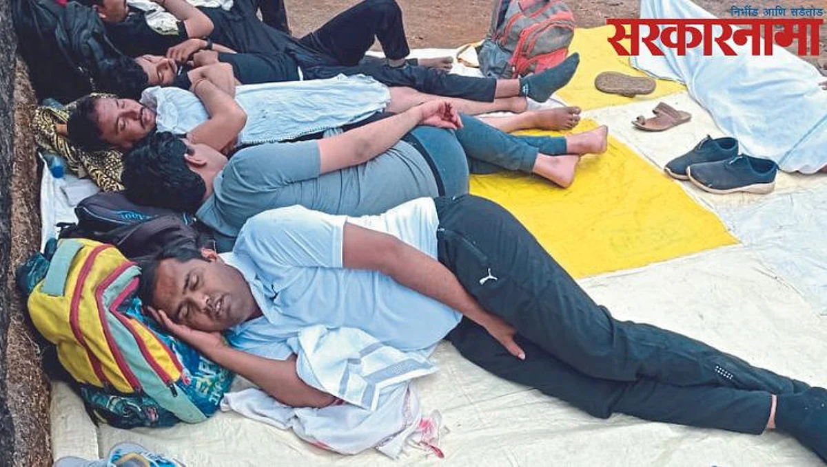 रायगडावर गेलेले आमदार मंगेश चव्हाण जमिनीवरच झोपले!