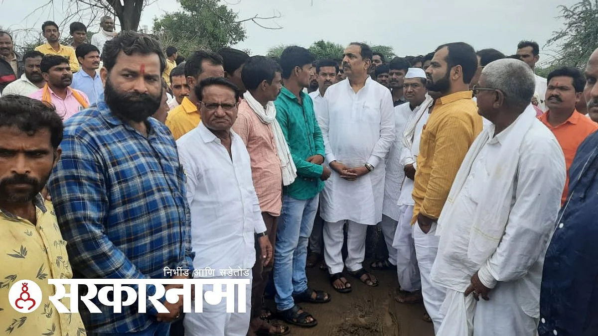 Ncp Leader Jayant Patil Visit Flood Village In Nanded District News