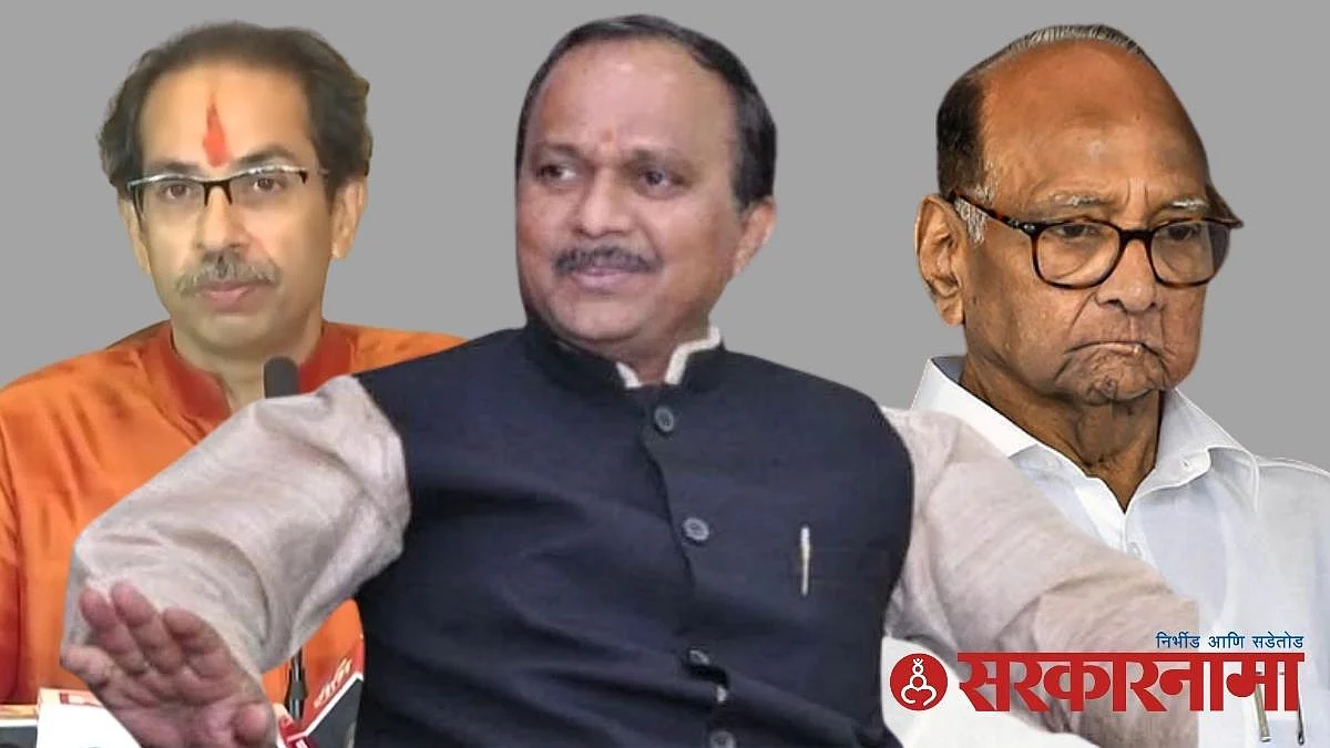 Uddhav Thackeray, MP Krupal Tumane and Sharad Pawar