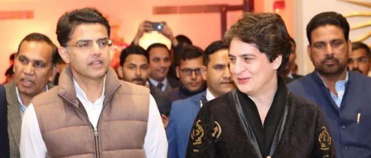 after congress leader priyanka gandhi phone call sachin pilot reach delhi