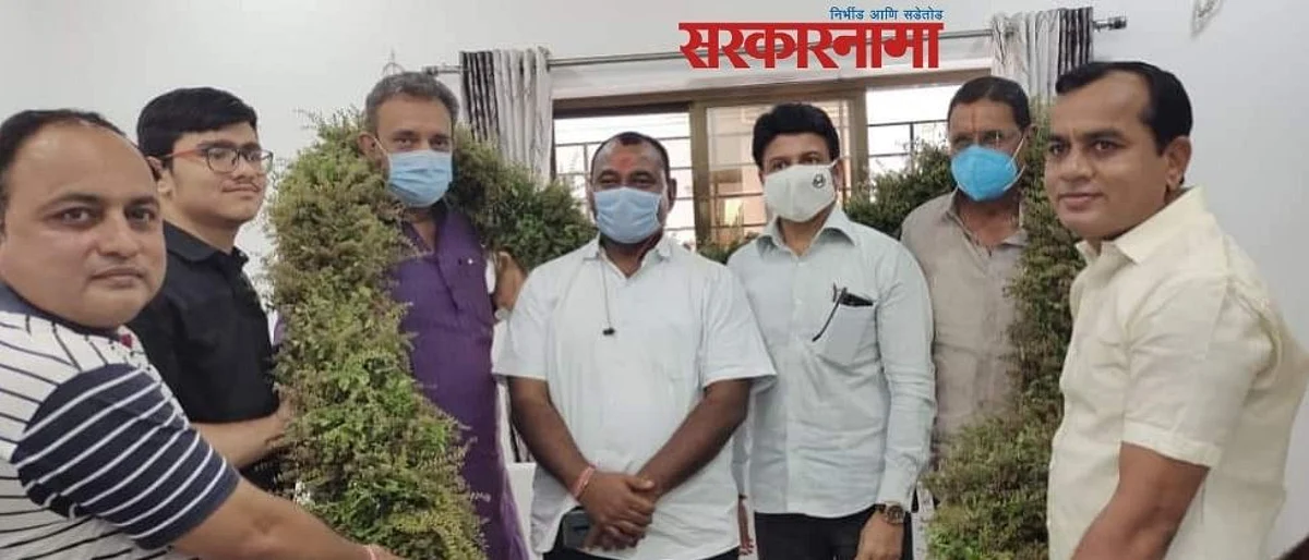 Mohite Patil, Paricharak, Awadade felicitated for winning the by-election .jpg
