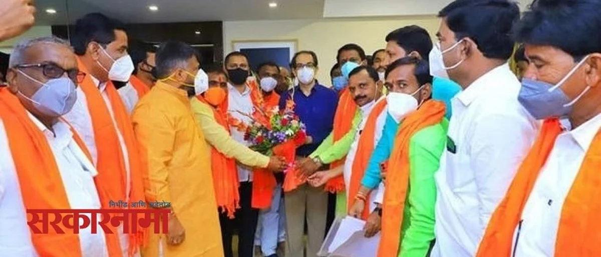 माजी सभापती, सरपंचासह राष्ट्रवादीच्या पदाधिकाऱ्यांचा शिवसेनेत प्रवेश..