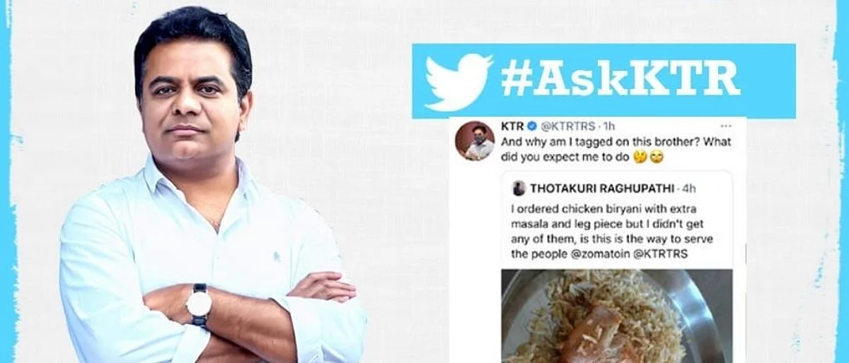 telangana man complaints to minister about missing leg piece of biryani