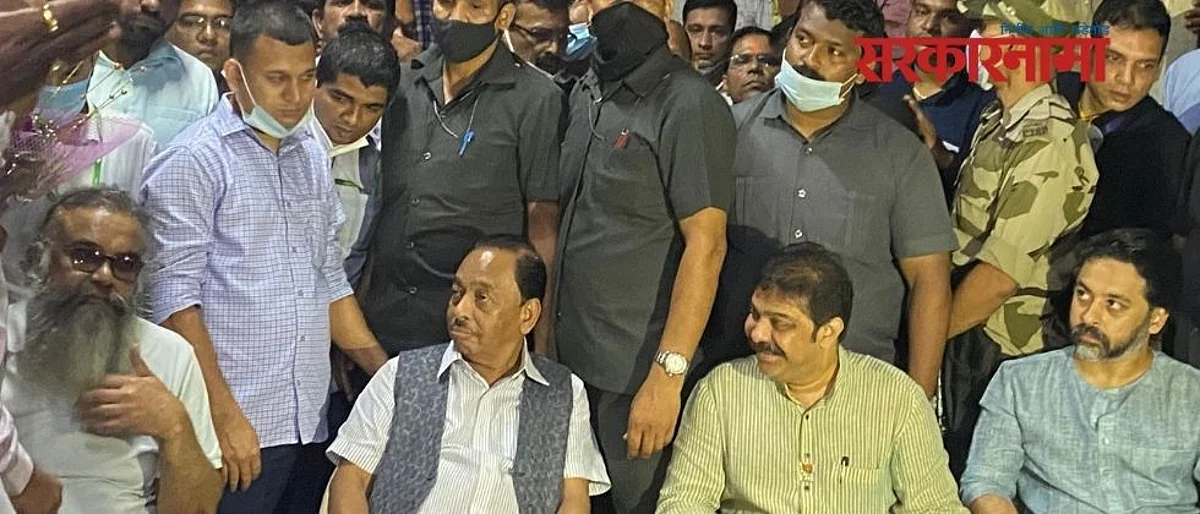 नारायण राणेंनी घेतली हितेंद्र ठाकूरांची भेट; महाआघाडीला सूचक इशारा