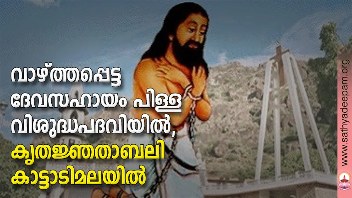 വാഴ്ത്തപ്പെട്ട ദേവസഹായം പിള്ള വിശുദ്ധപദവിയില്, കൃതജ്ഞതാബലി കാട്ടാടിമലയില്