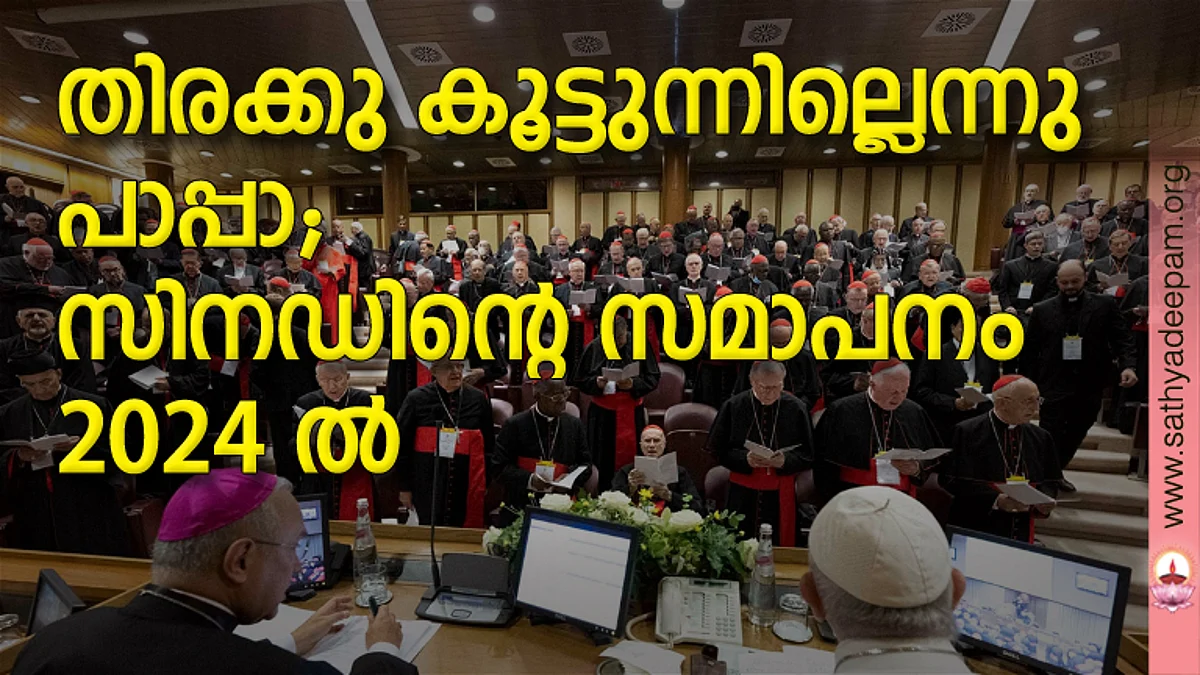 തിരക്കു കൂട്ടുന്നില്ലെന്നു പാപ്പാ; സിനഡിന്റെ സമാപനം 2024 ല്
