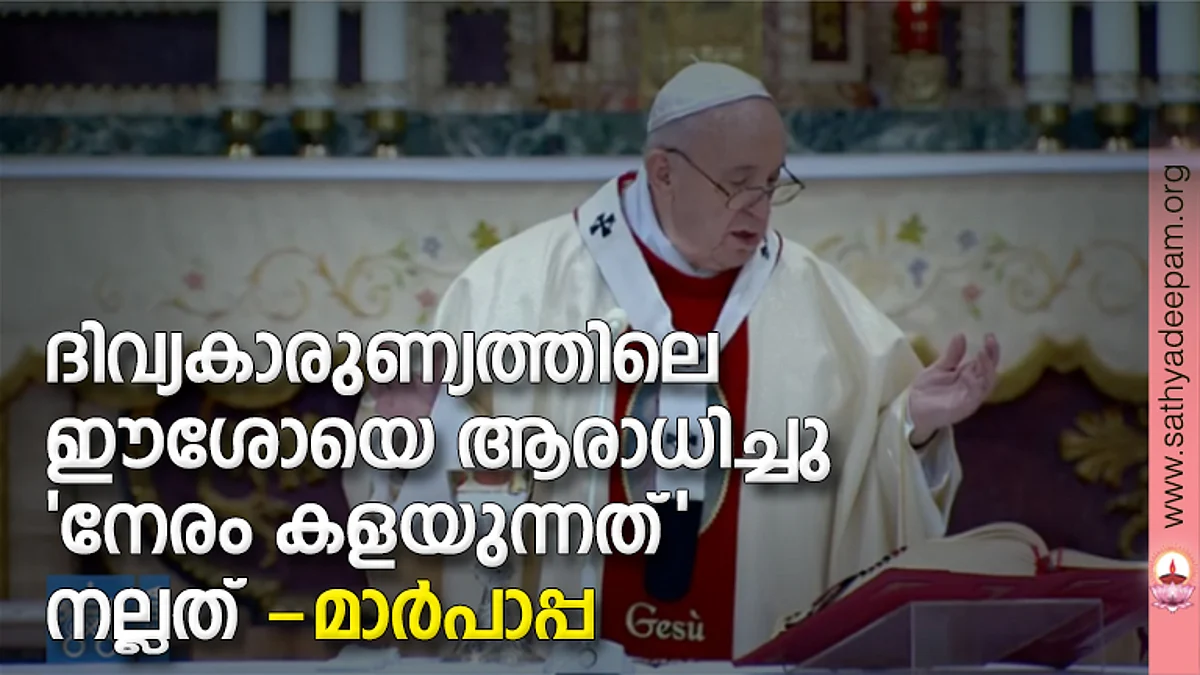 ദിവ്യകാരുണ്യത്തിലെ ഈശോയെ ആരാധിച്ചു 'നേരം കളയുന്നത്' നല്ലത് -മാര്പാപ്പ
