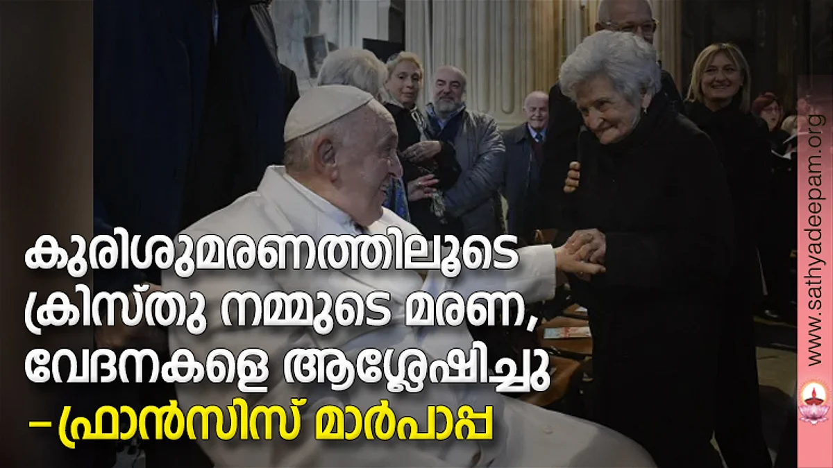 കുരിശുമരണത്തിലൂടെ ക്രിസ്തു നമ്മുടെ മരണ, വേദനകളെ ആശ്ലേഷിച്ചു - ഫ്രാന്സിസ് മാര്പാപ്പ