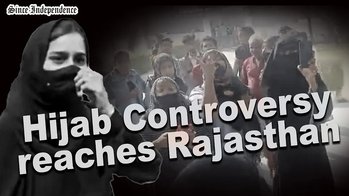 Watch VIDEO: Hijab Controversy reaches Rajasthan’s Chaksu, Girls Wearing Hijab did not get Entry in College